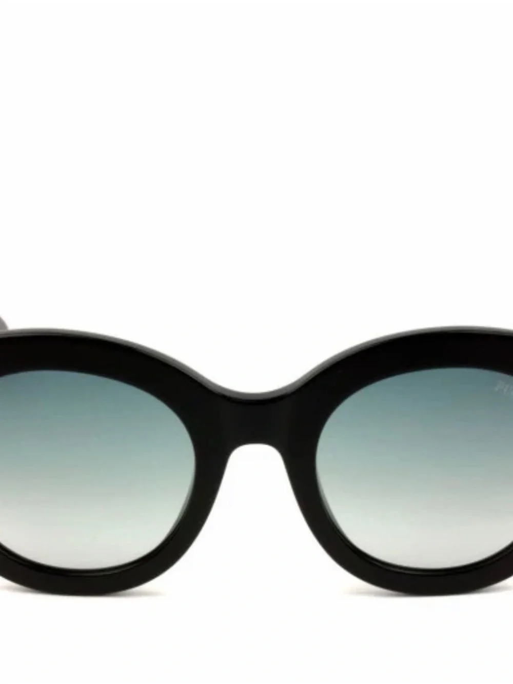 Emilio Pucci Black Round Oversized Sunglasses